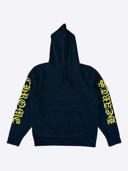 Chrome Hearts Black & Yellow Embroidered Cashmere Hoodie