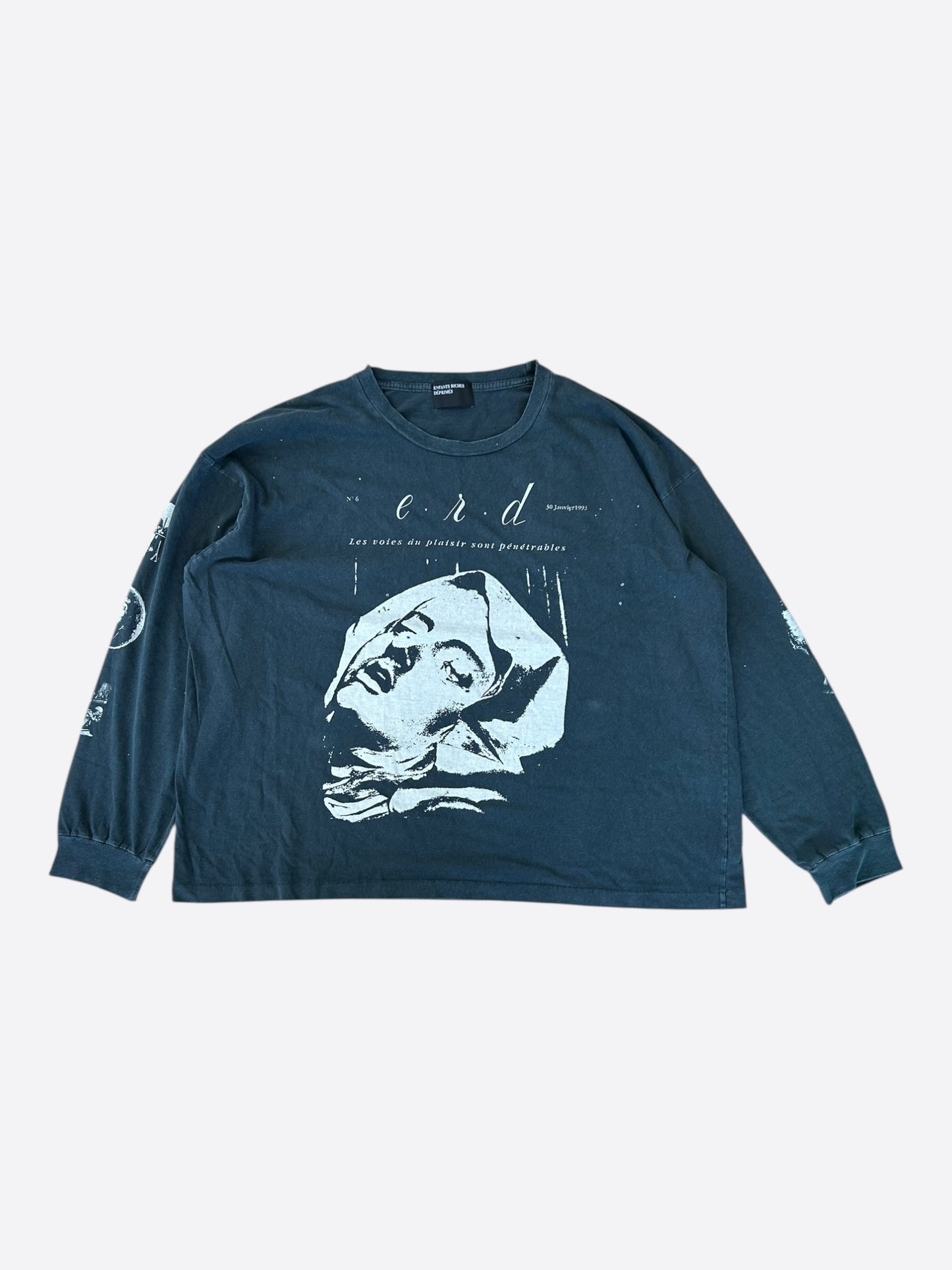 Enfants Riches Deprimes Vintage Black & White The Latency Graphic Longsleeve T-Shirt