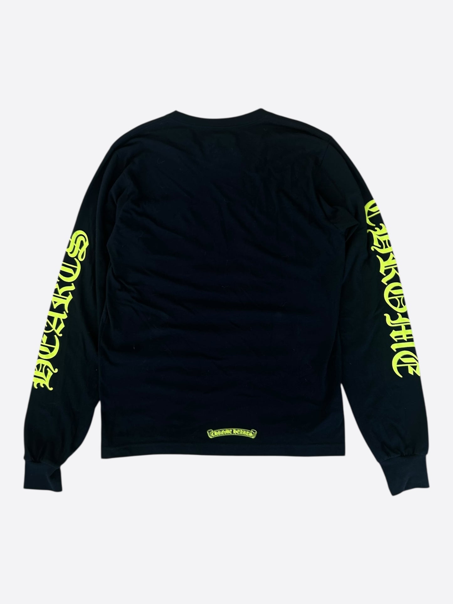 Chrome Hearts Black & Yellow Neck Logo Longsleeve T-Shirt