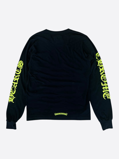 Chrome Hearts Black & Yellow Neck Logo Longsleeve T-Shirt