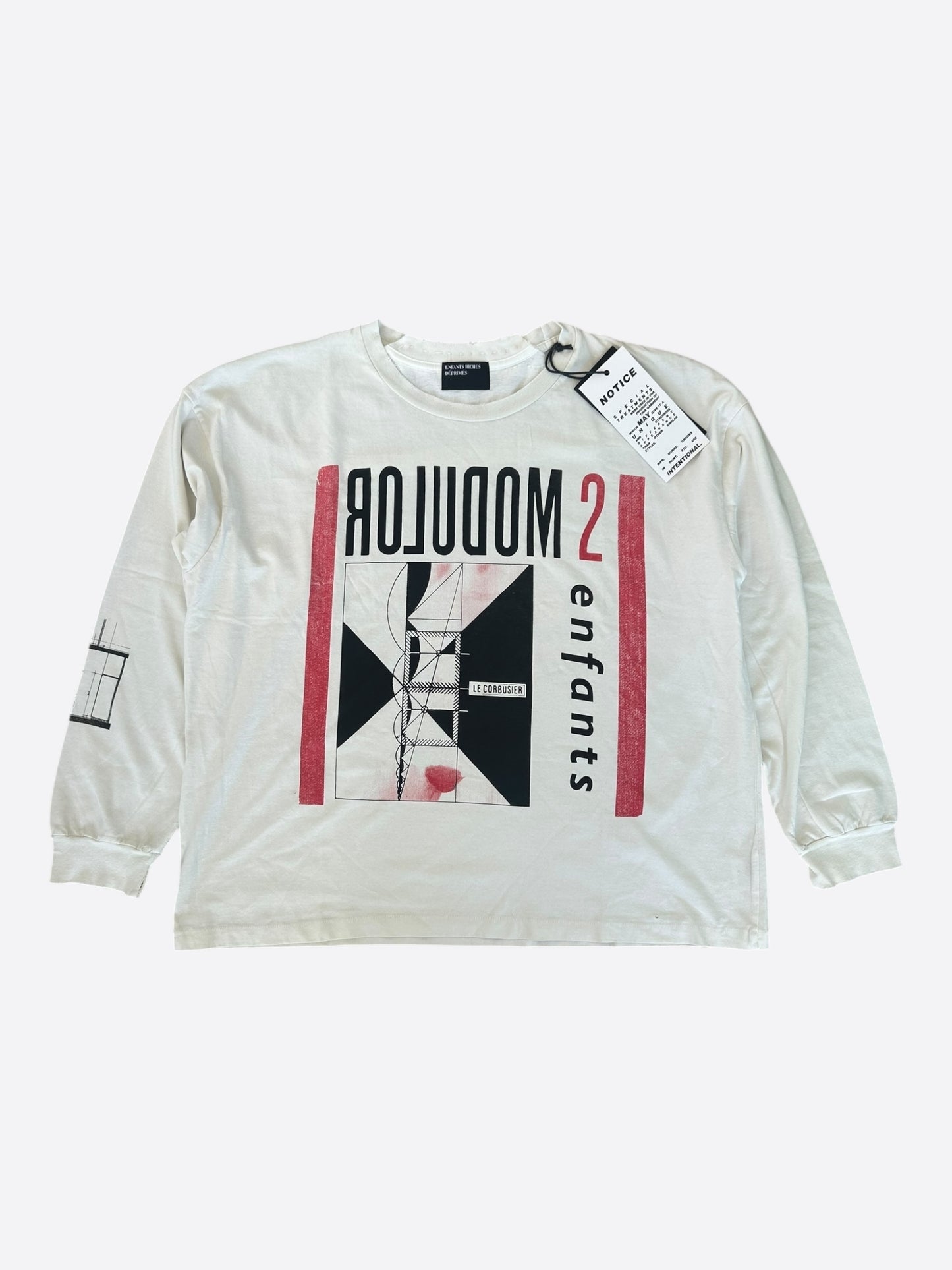 Enfants Riches Deprimes White & Black Modular Graphic Longsleeve T-Shirt