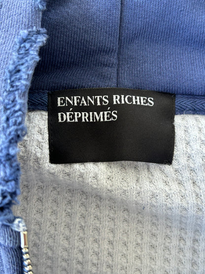 Enfants Riches Deprimes Blue & Black Soviet Arctic Patchwork Zip Up Hoodie