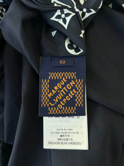 Louis Vuitton Black & White Embroidered Logo Track Jacket