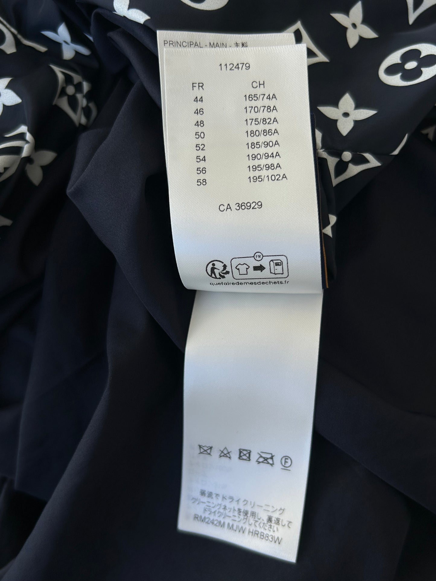 Louis Vuitton Black & White Embroidered Logo Track Jacket