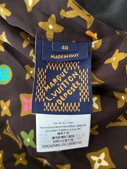 Louis Vuitton Tyler The Creator Navy & Multicolor Monogram Aviator Jacket