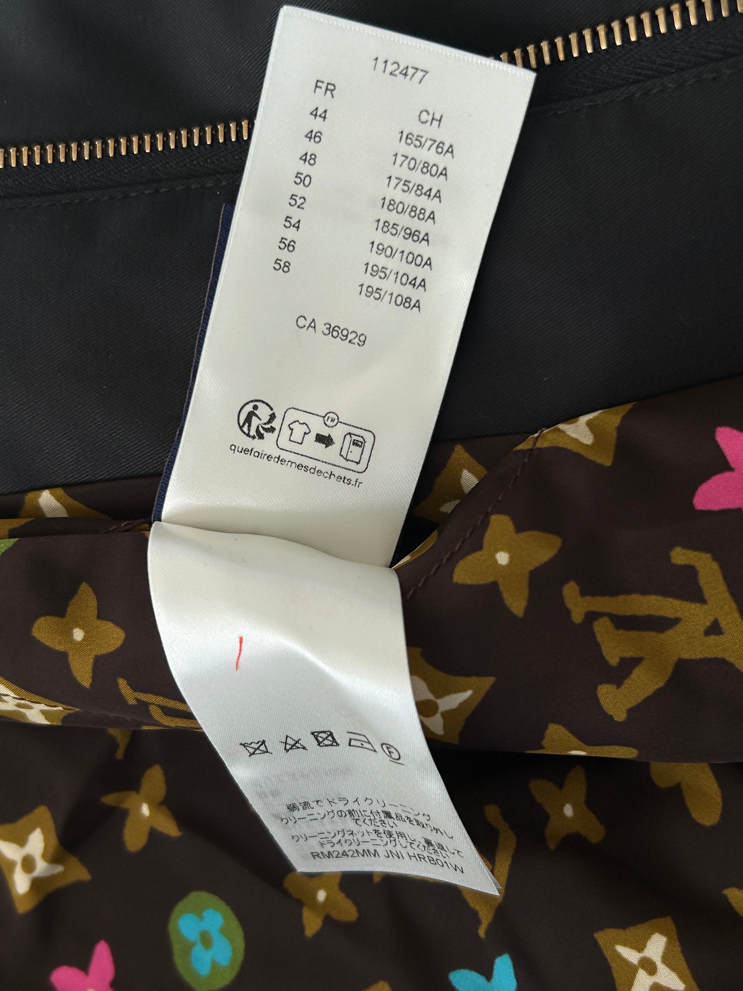 Louis Vuitton Tyler The Creator Navy & Multicolor Monogram Aviator Jacket