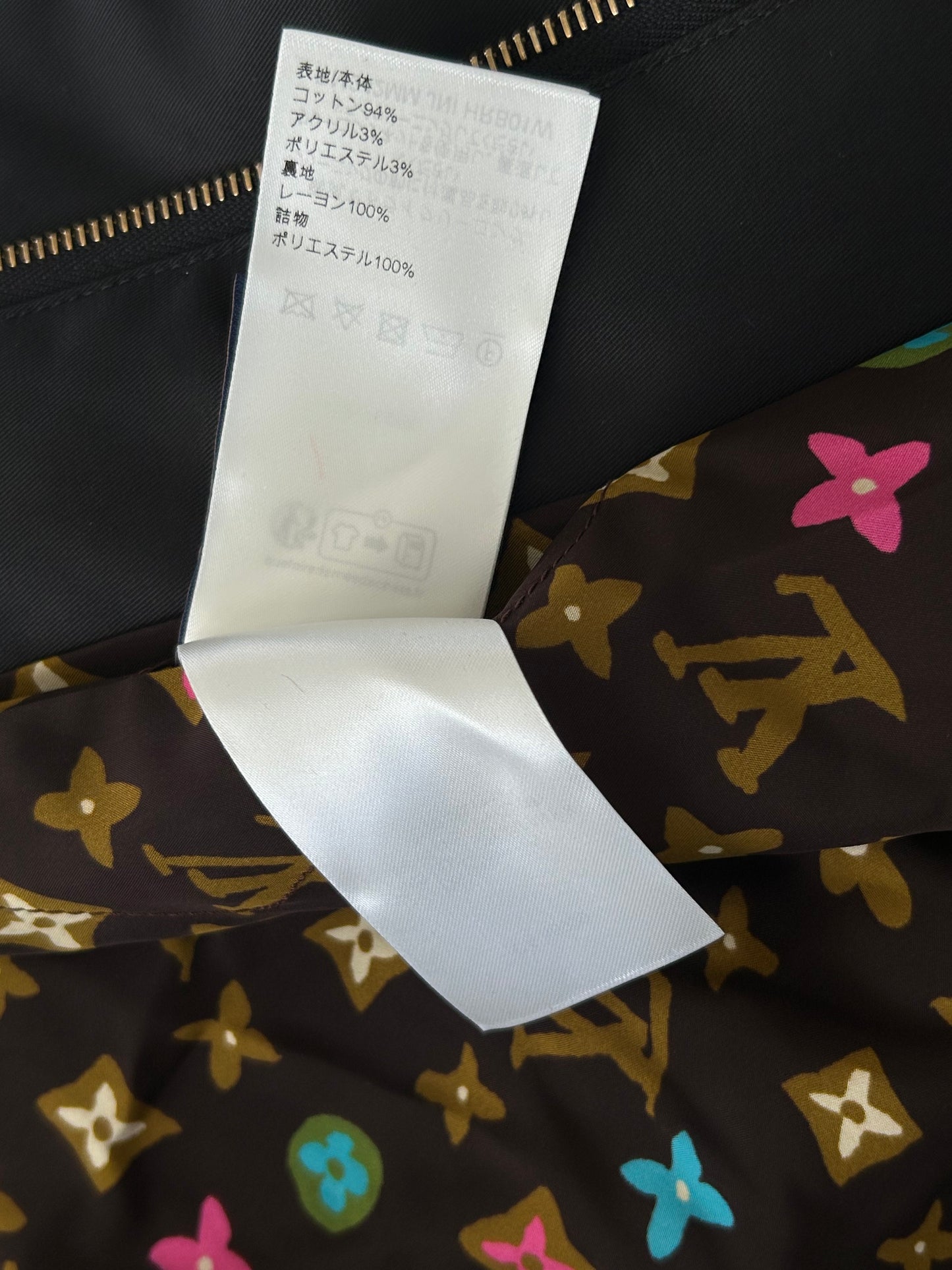 Louis Vuitton Tyler The Creator Navy & Multicolor Monogram Aviator Jacket