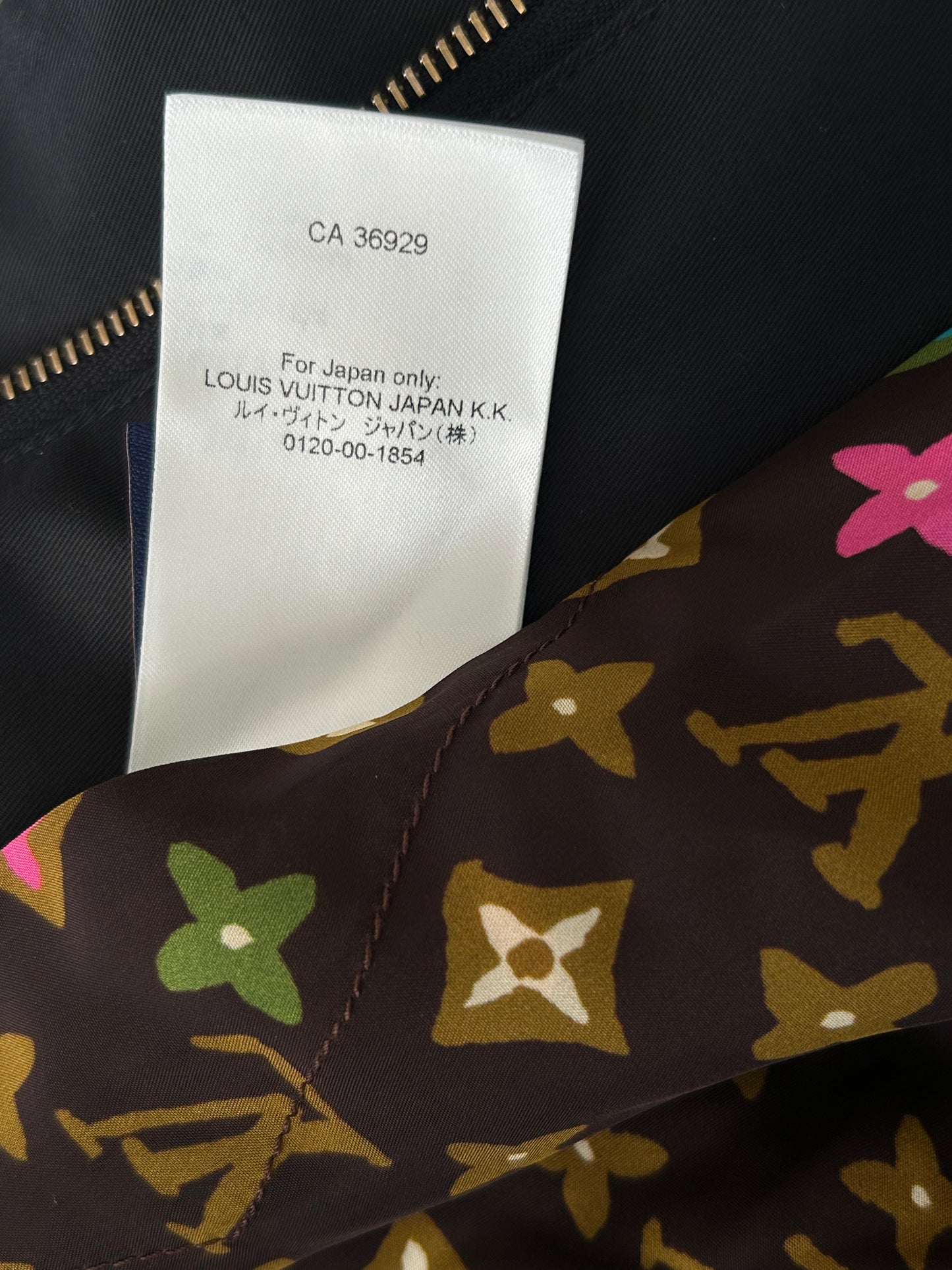 Louis Vuitton Tyler The Creator Navy & Multicolor Monogram Aviator Jacket