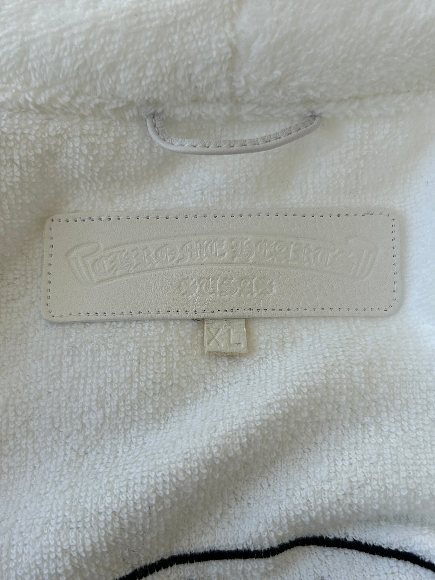 Chrome Hearts White & Black Horseshoe Logo Robe