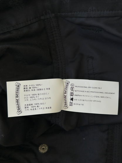 Chrome Hearts Navy & Black Nylon & Leather Carpenter Pants