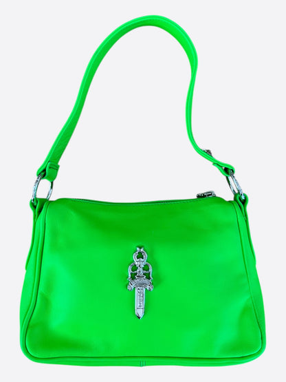 Chrome Hearts Green Leather Chicken Nugget Hand Bag