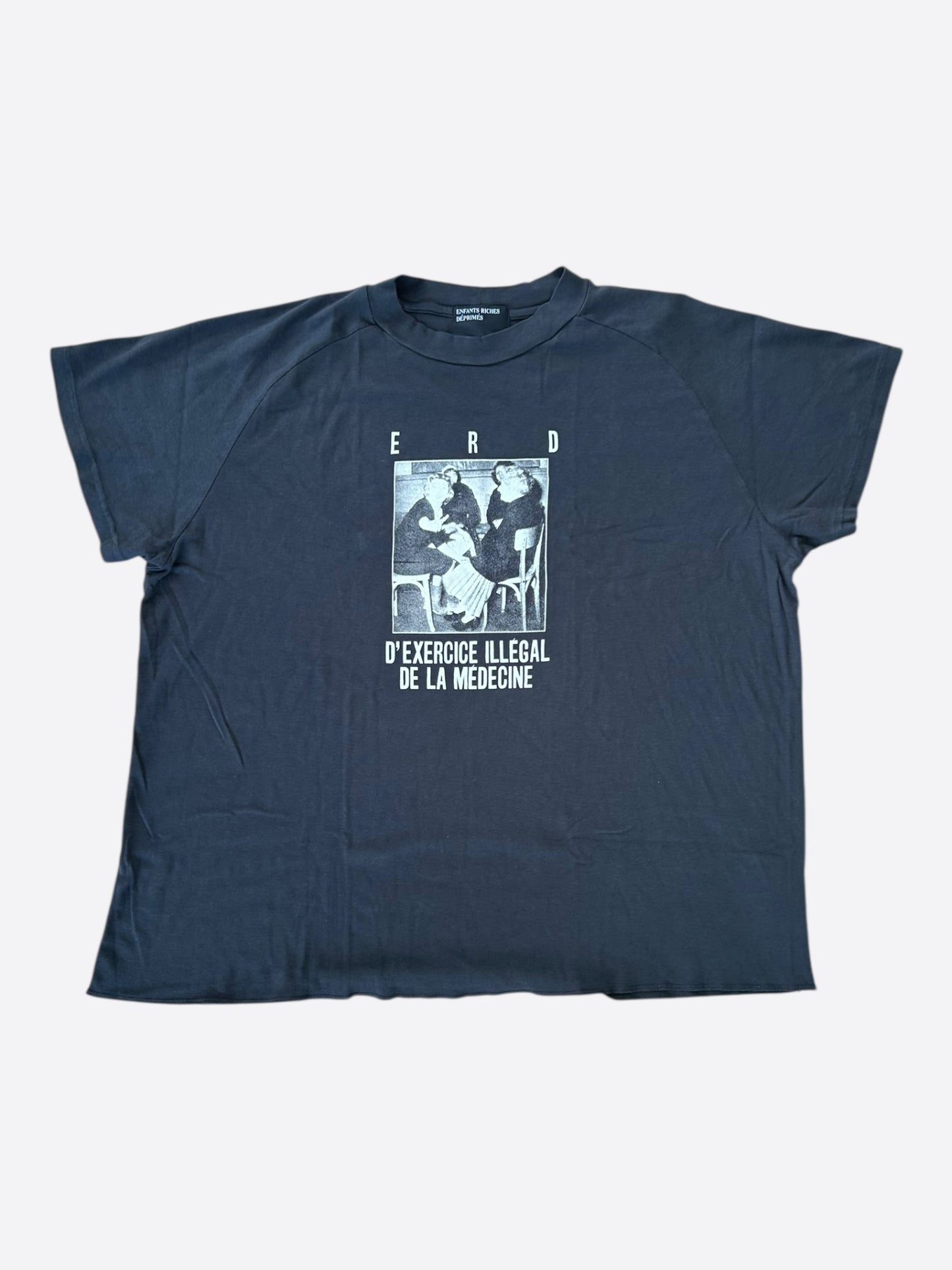 Enfants Riches Deprimes Faded Black & White Medicine Graphic T-Shirt