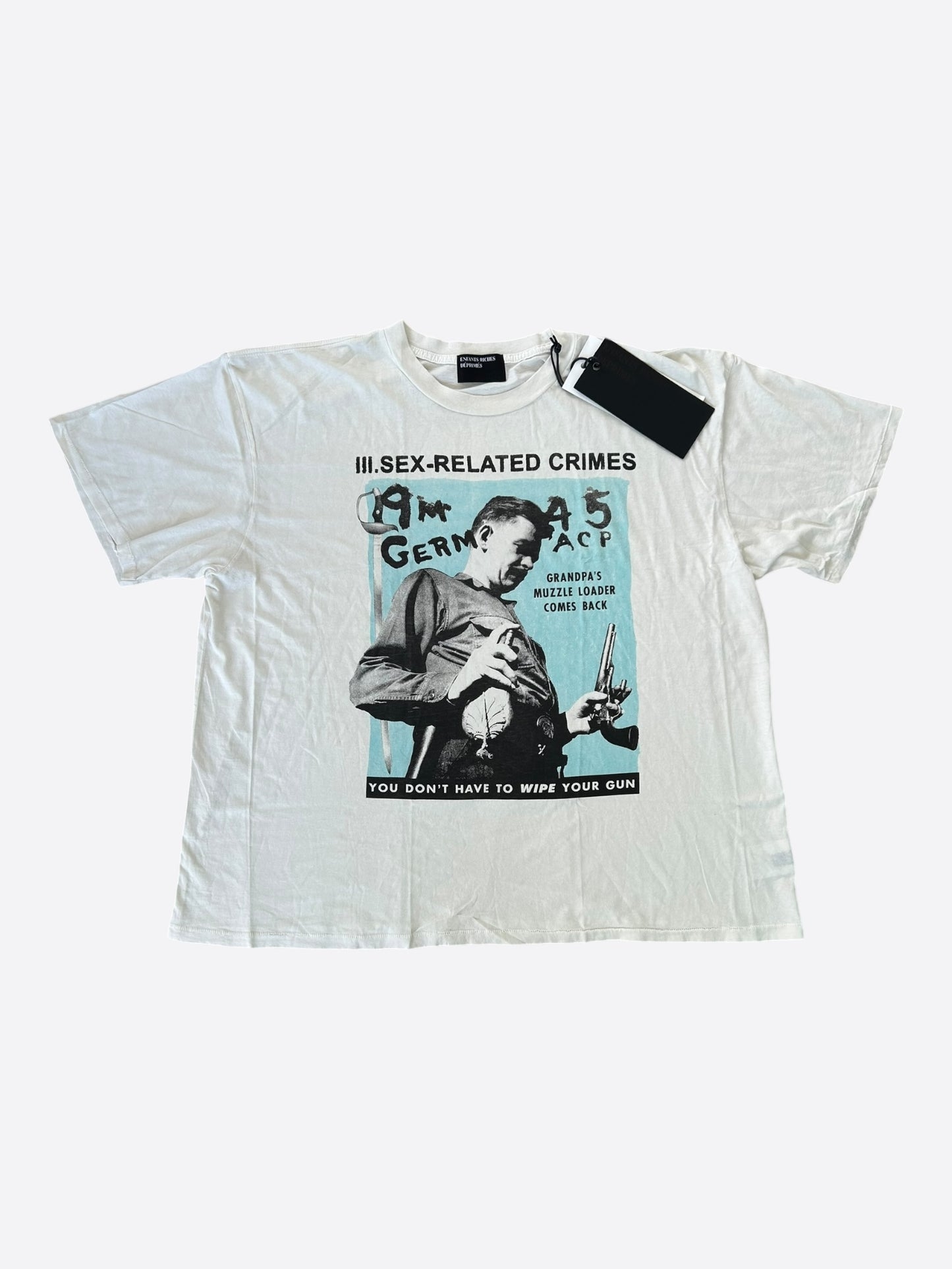 Enfants Riches Deprimes White & Black S*x Related Crimes Graphic T-Shirt