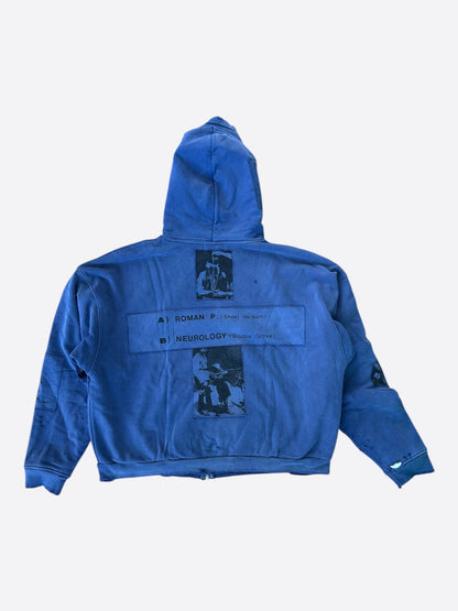 Enfants Riches Deprimes Blue & Black Soviet Arctic Patchwork Zip Up Hoodie