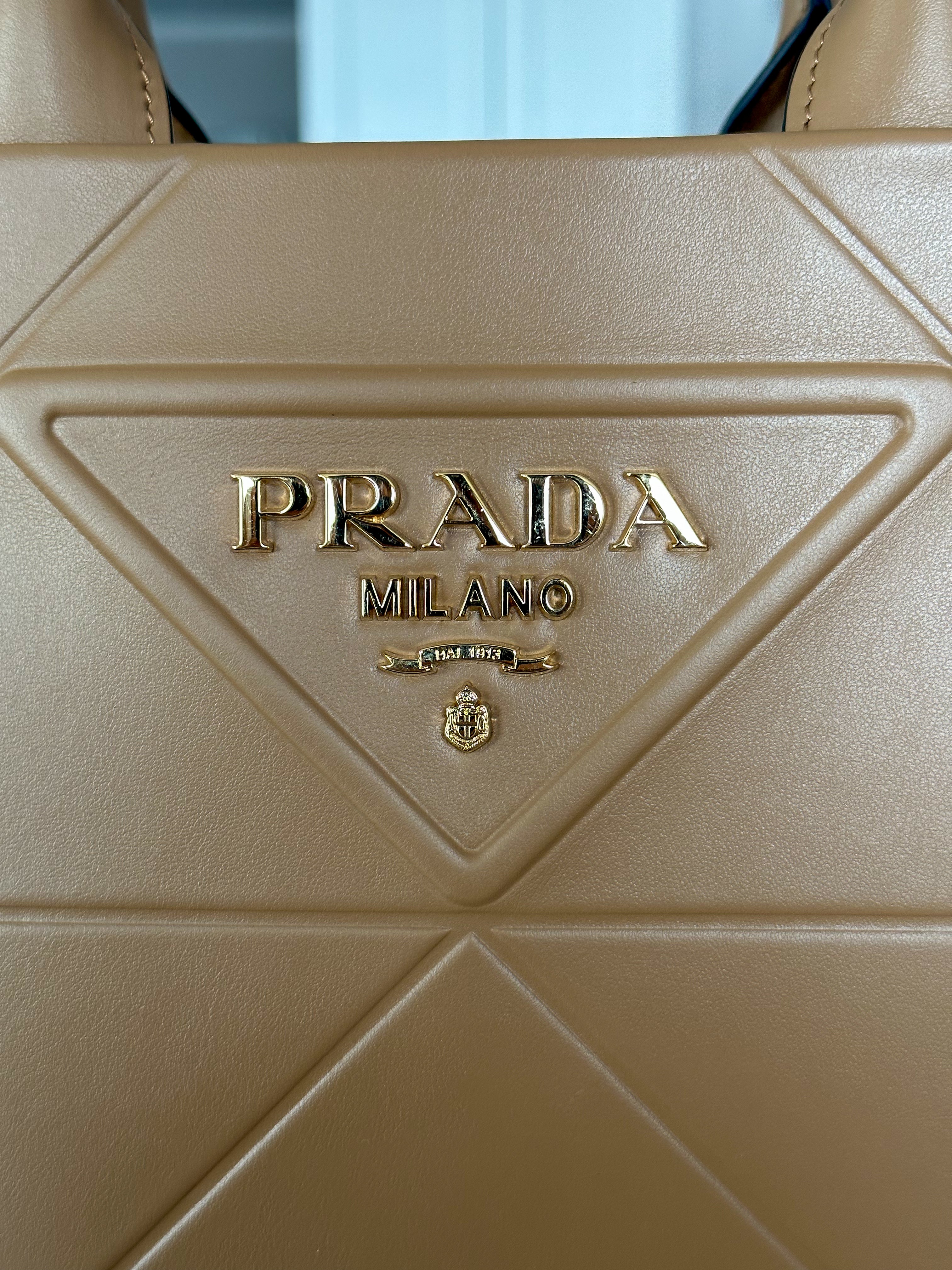 Prada caramel cheap bag