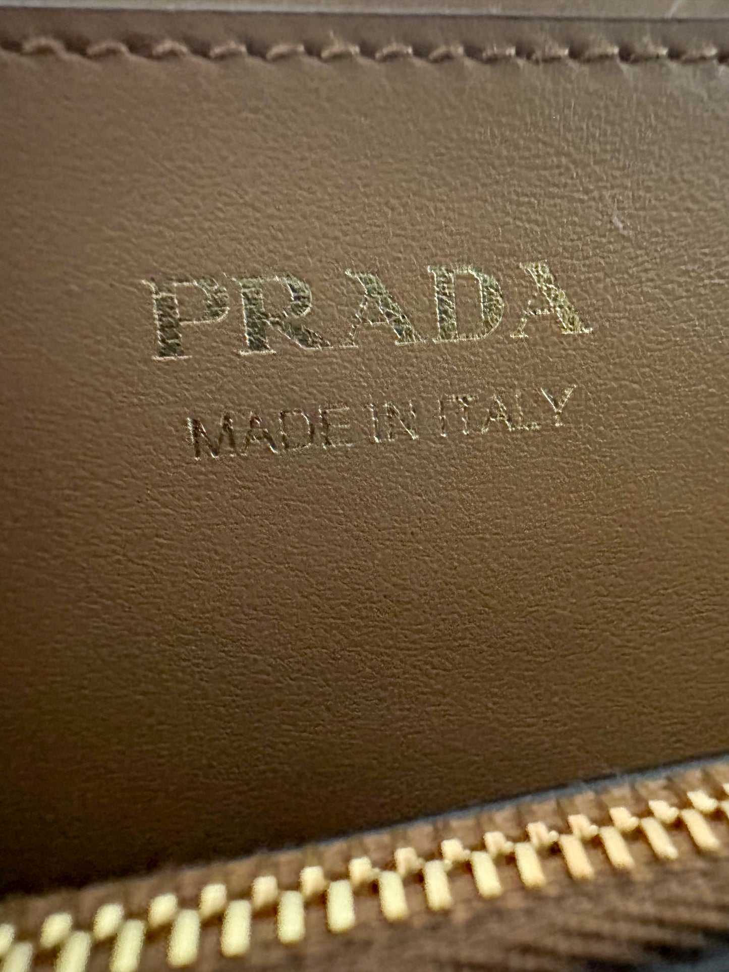 Prada Caramel Mini Symbole Leather Tote Bag