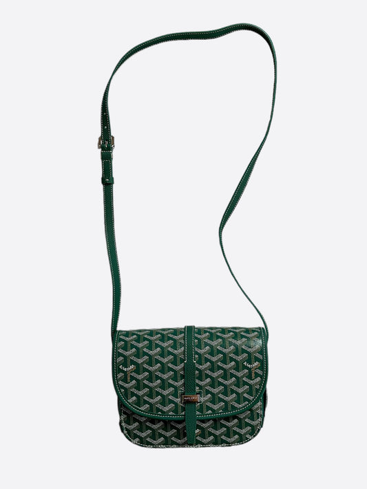 Goyard Green Goyardine Belvedere Messenger Bag