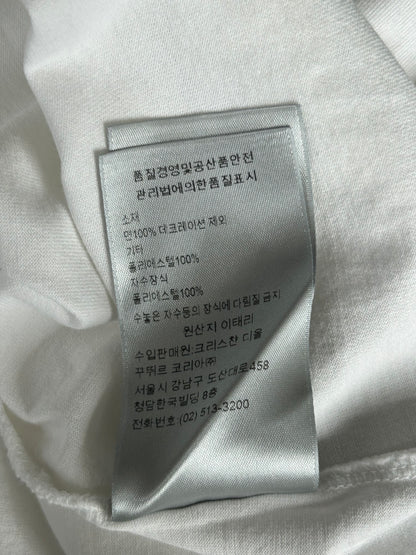 Dior White & Navy Embroidered Logo T-Shirt