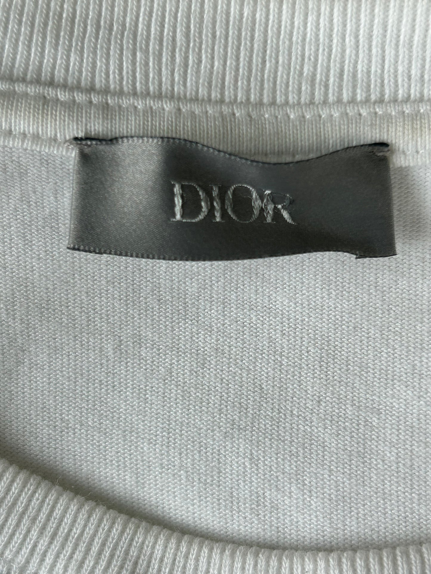 Dior White CD Icon Embroidered T-Shirt