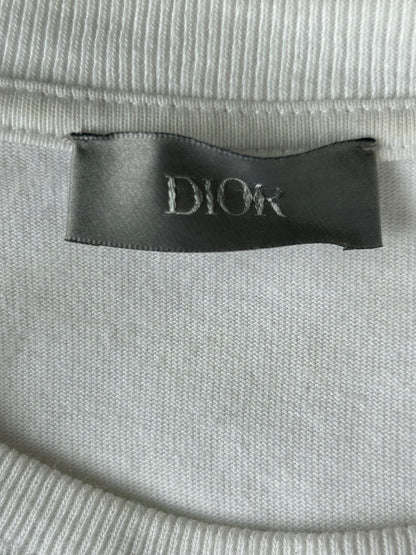 Dior White CD Icon Embroidered T-Shirt