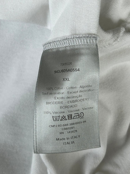 Dior White CD Icon Embroidered T-Shirt