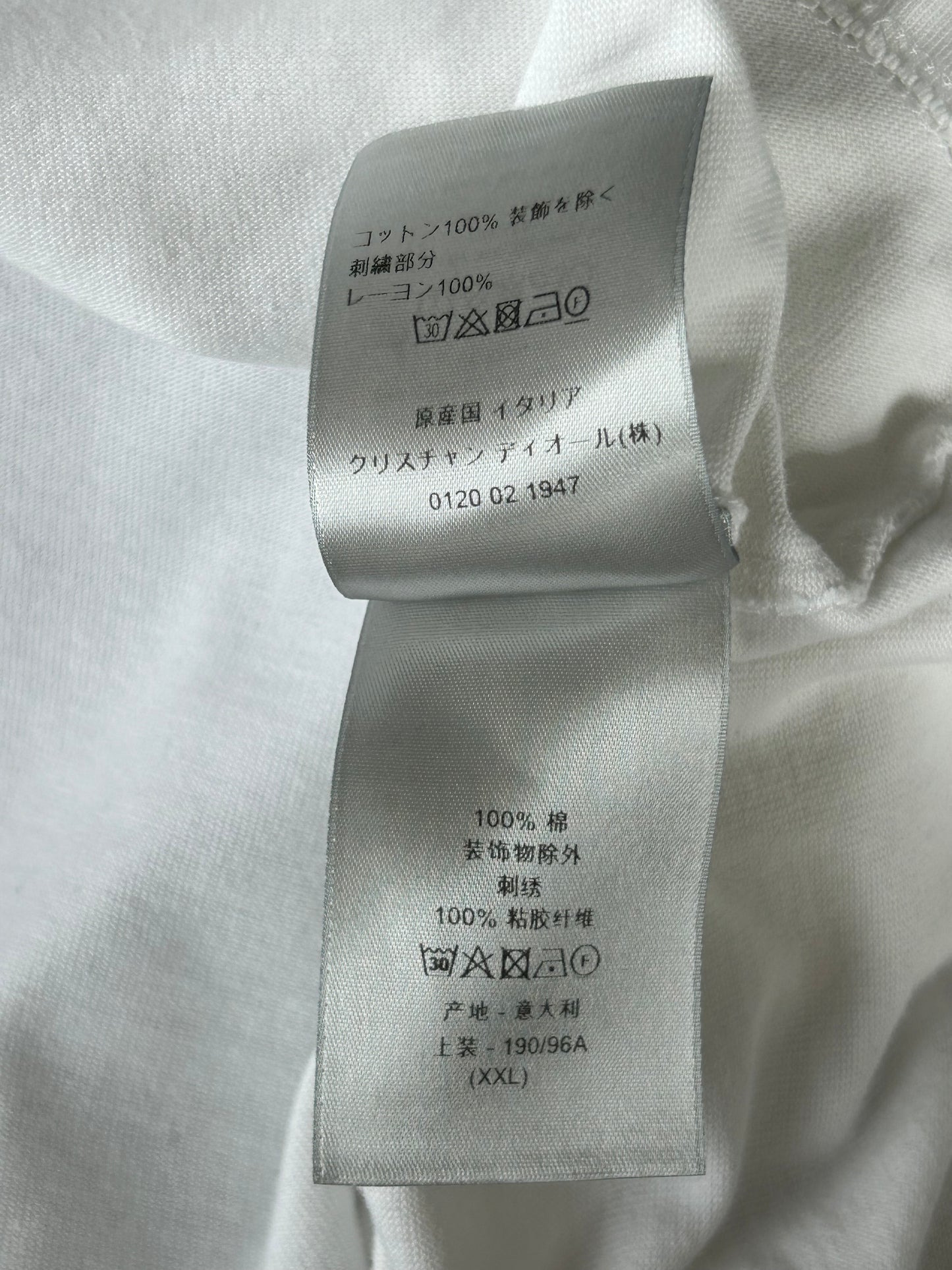 Dior White CD Icon Embroidered T-Shirt
