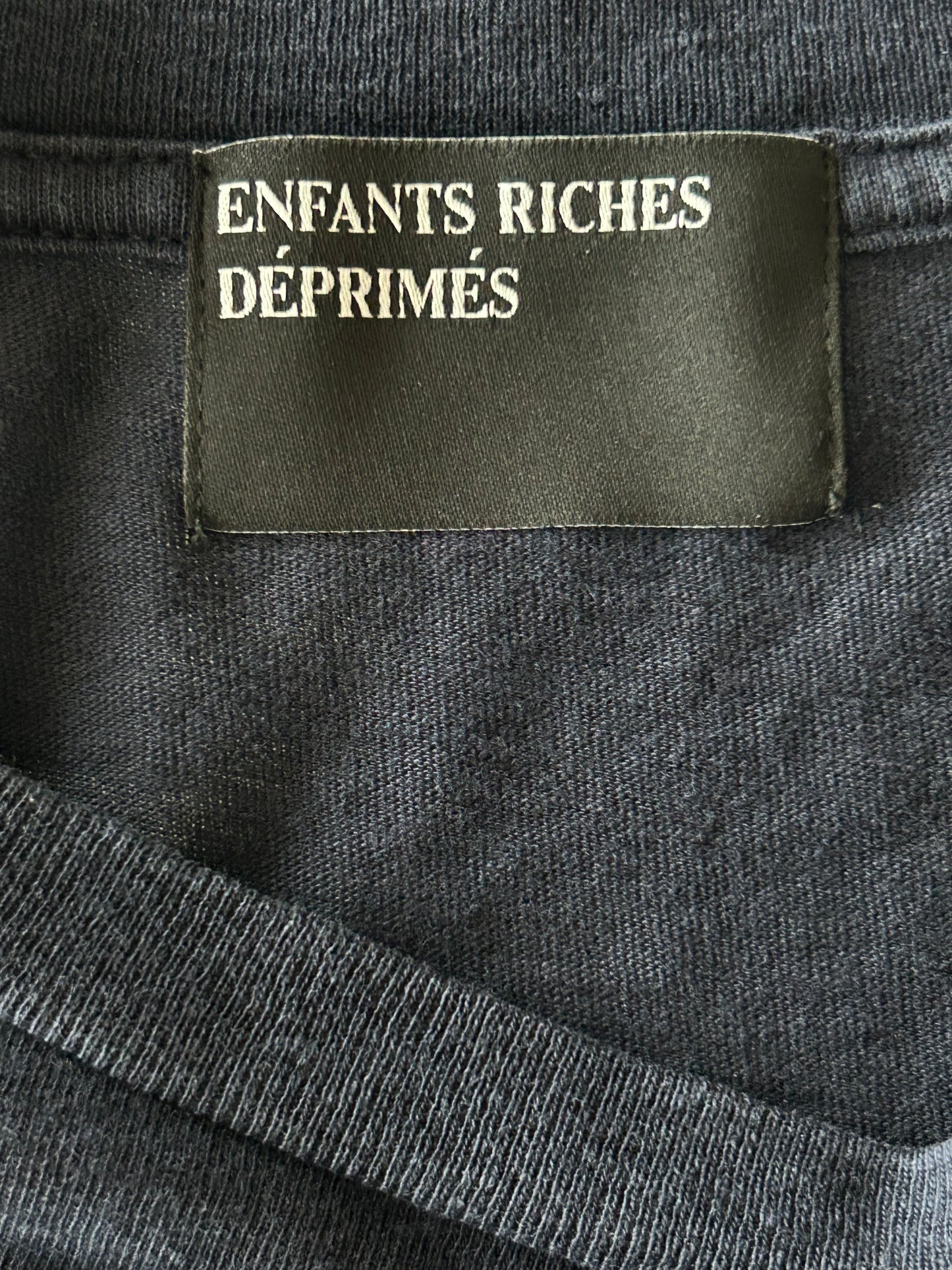 Enfants Riches Deprimes Navy & White Chain Graphic T-Shirt