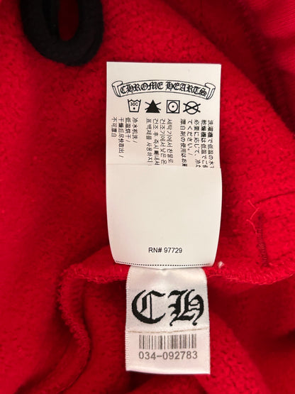 Chrome Hearts Red & White Triple Cross Embroidered Shorts