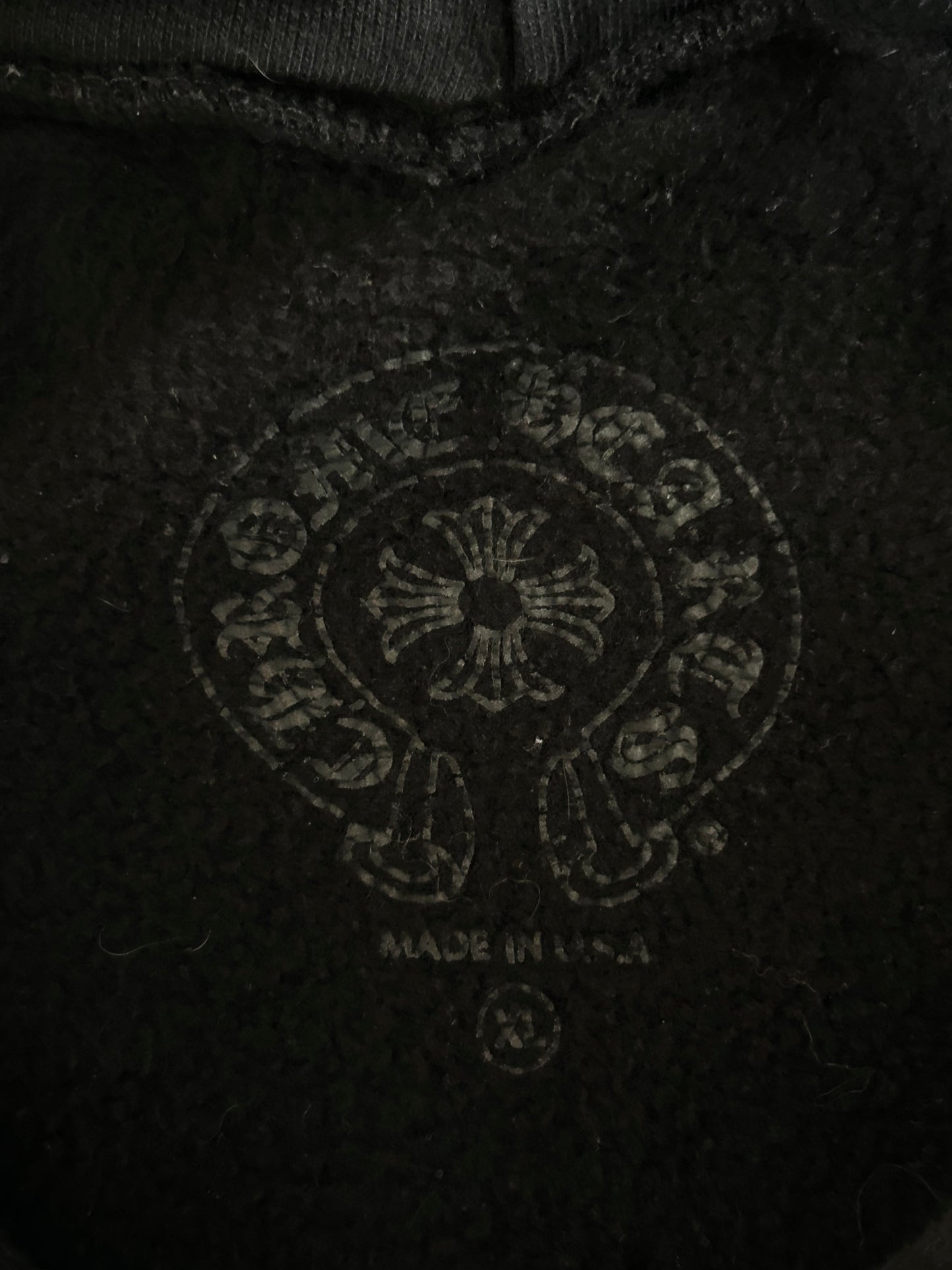 Chrome Hearts Black & White Paris Horseshoe Logo Hoodie