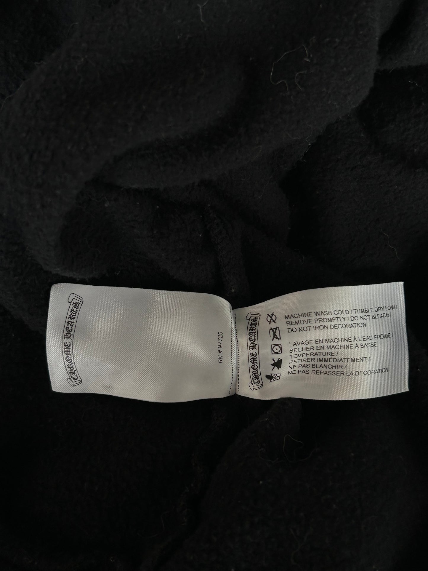 Chrome Hearts Black & White Paris Horseshoe Logo Hoodie