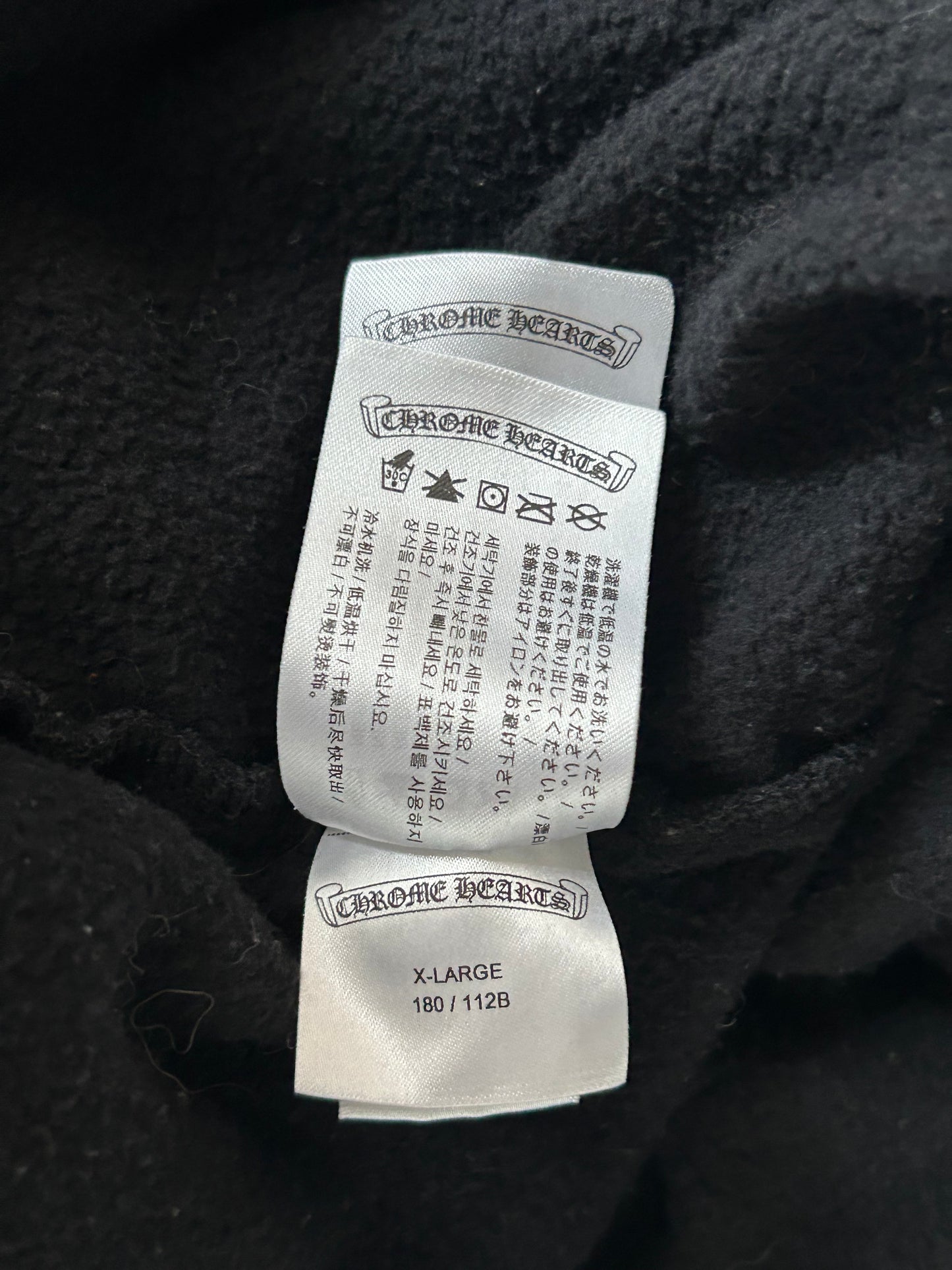 Chrome Hearts Black & White Paris Horseshoe Logo Hoodie