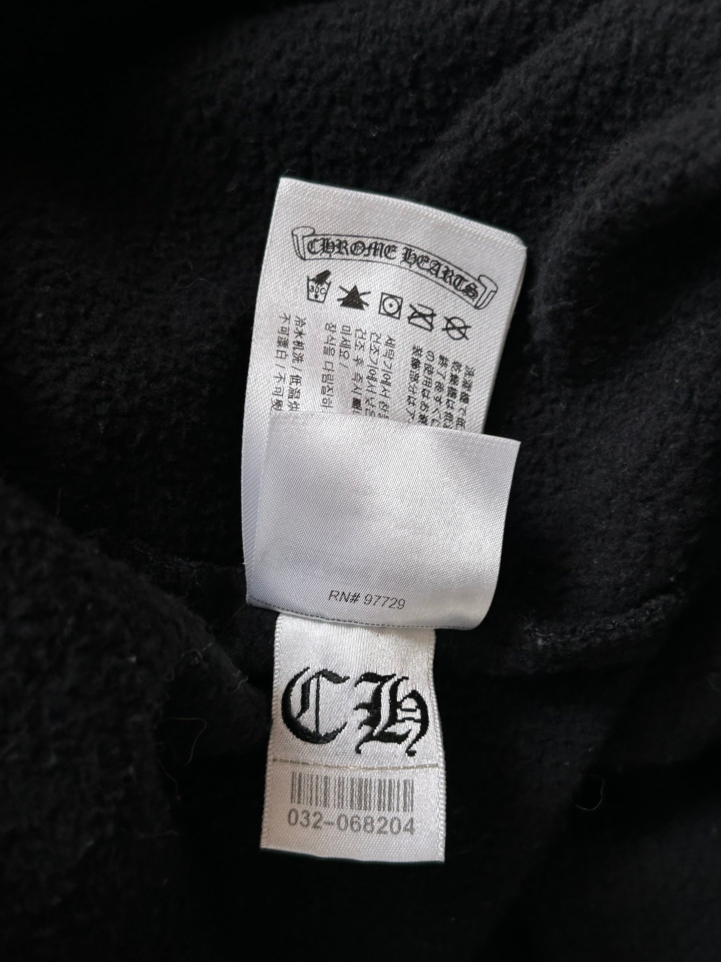 Chrome Hearts Black & White Paris Horseshoe Logo Hoodie