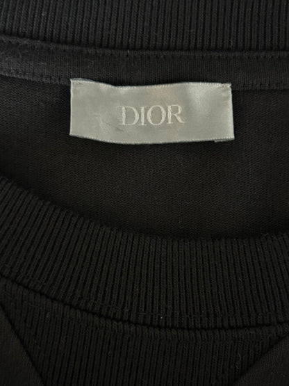 Dior Black & Grey Embroidered Logo T-Shirt