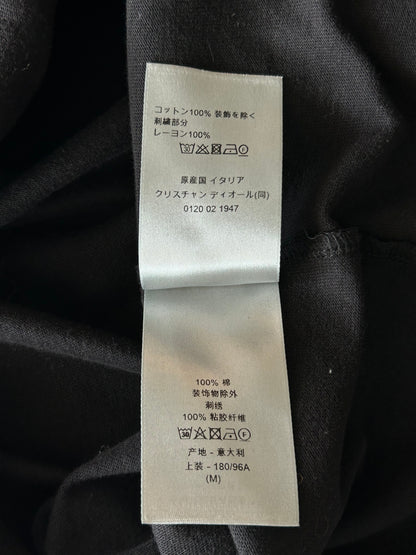 Dior Black & Grey Embroidered Logo T-Shirt