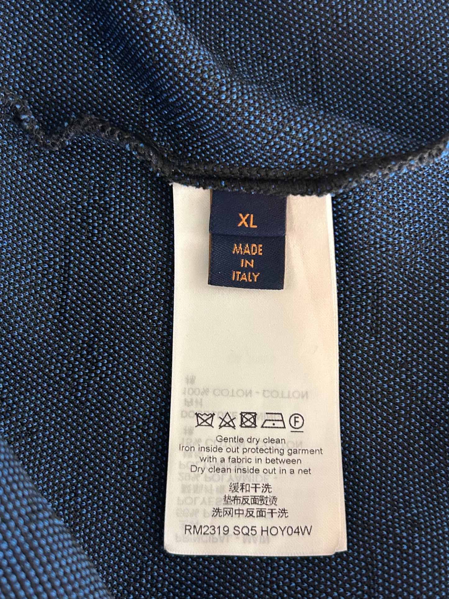 Louis Vuitton Black & Blue Monogram Zip Up Hoodie