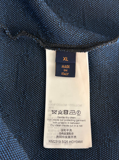 Louis Vuitton Black & Blue Monogram Zip Up Hoodie