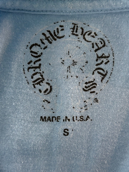 Chrome Hearts Blue Miami Art Basel Horseshoe Logo T-Shirt