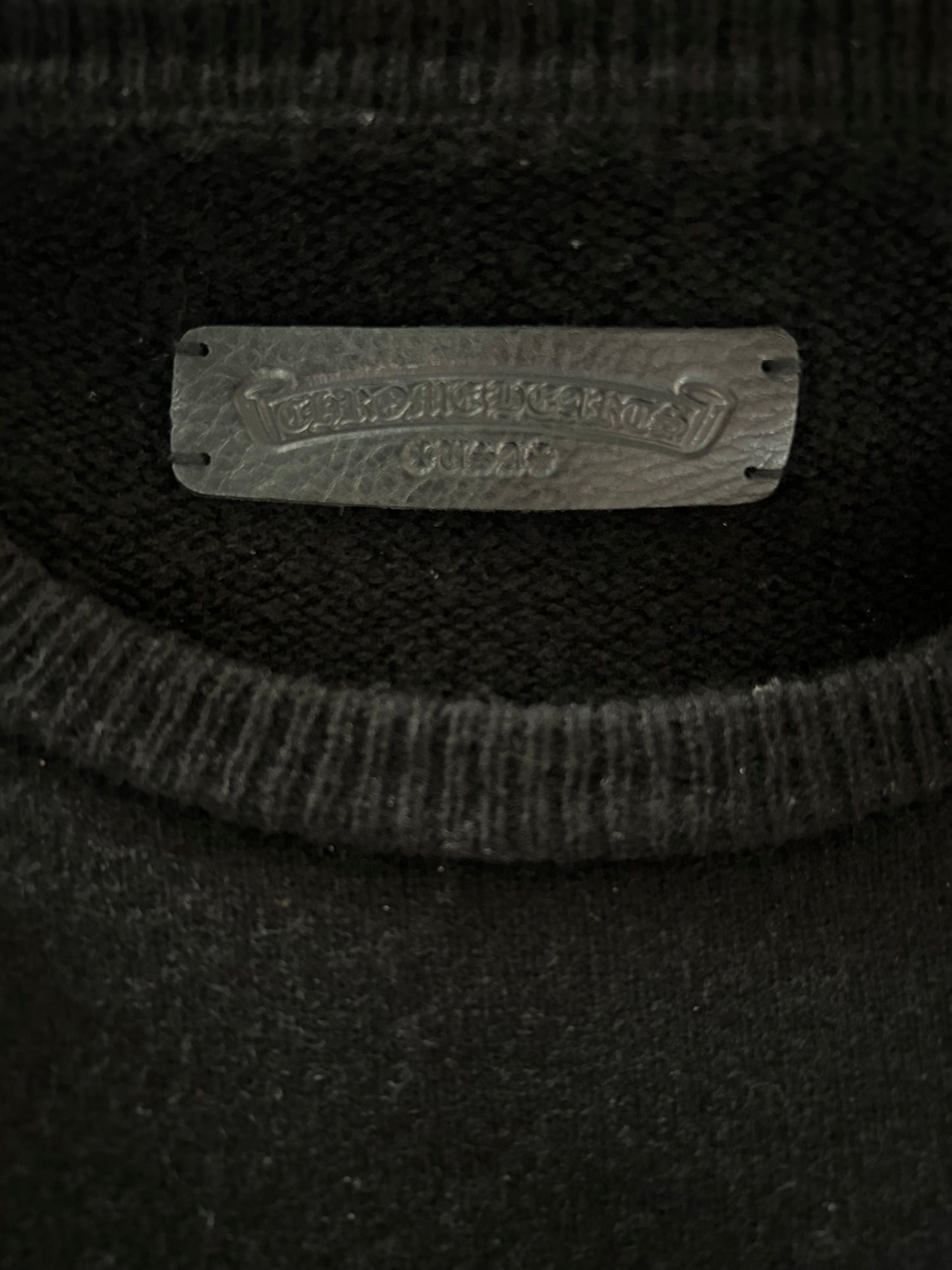 Chrome Hearts Black & White Floral Cashmere Sweater