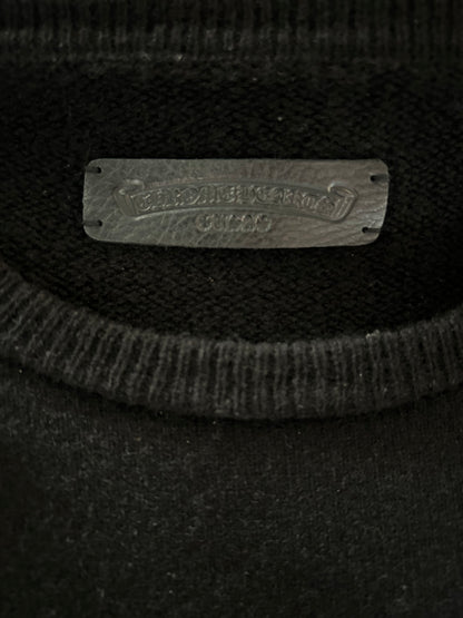 Chrome Hearts Black & White Floral Cashmere Sweater