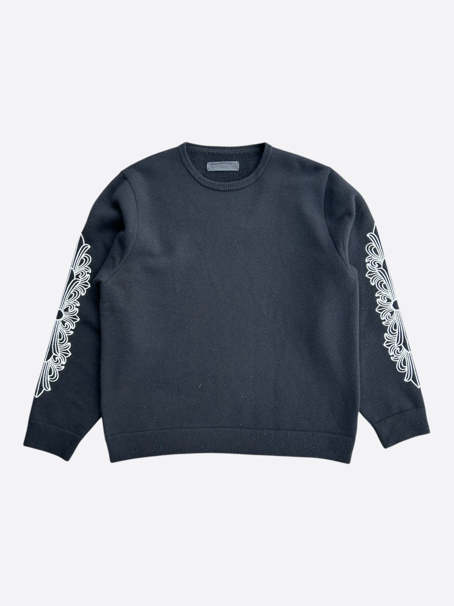 Chrome Hearts Black & White Floral Cashmere Sweater