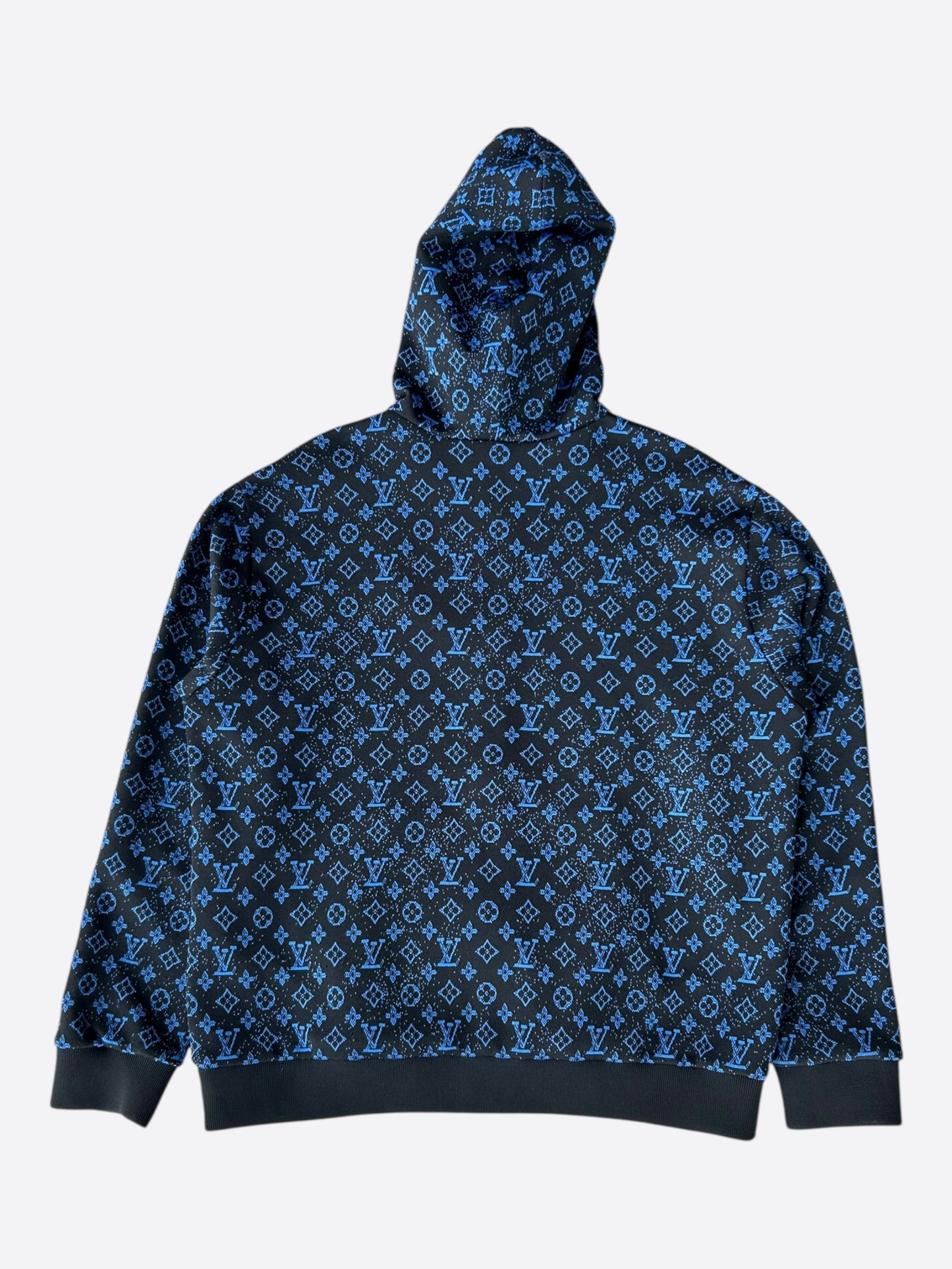 Louis Vuitton Black & Blue Monogram Zip Up Hoodie