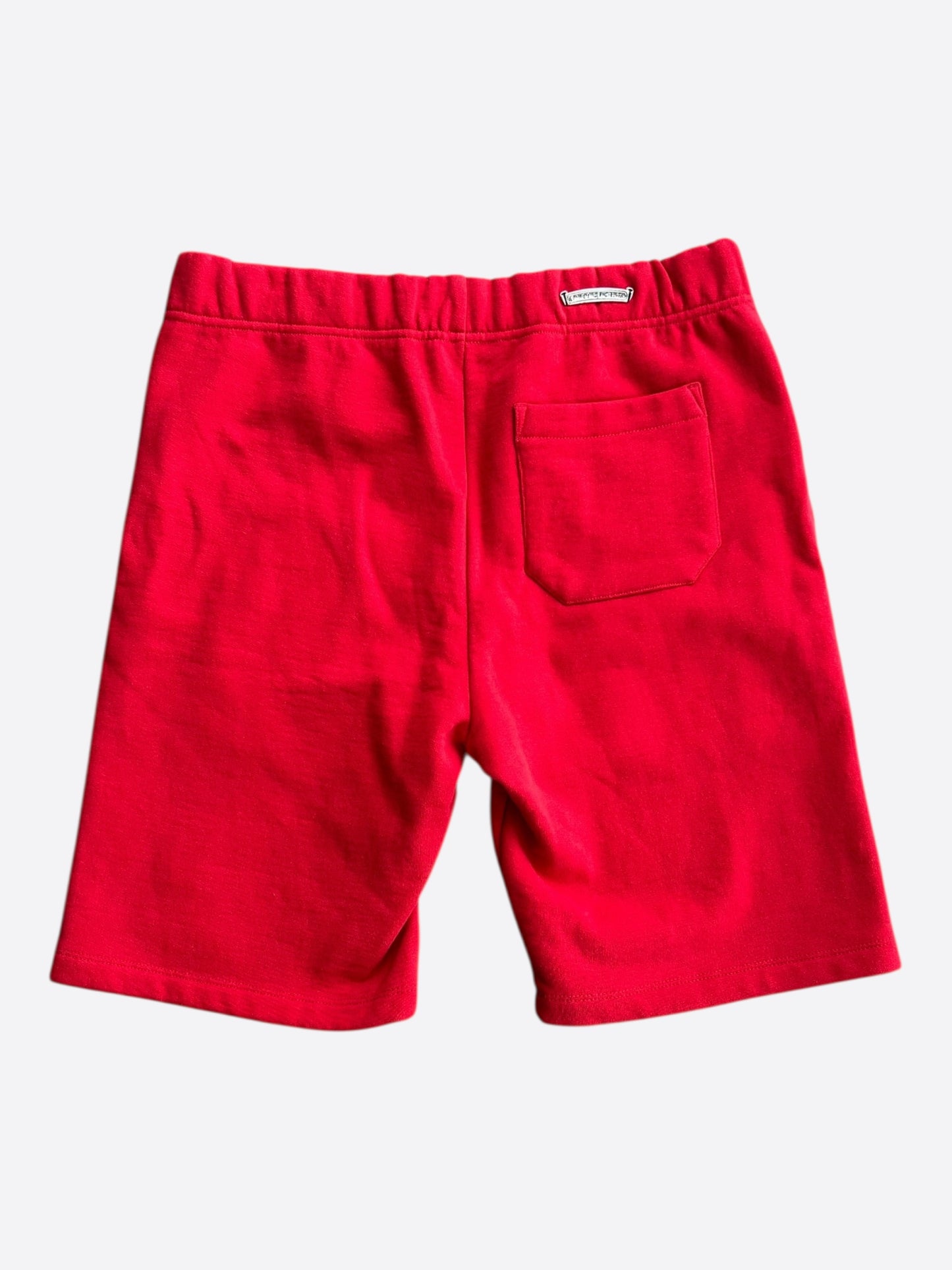 Chrome Hearts Red & White Triple Cross Embroidered Shorts