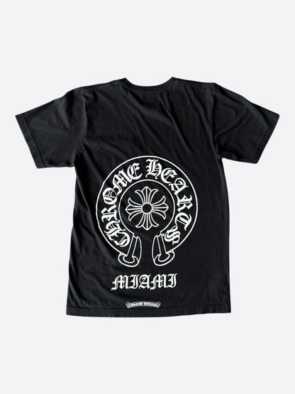 Chrome Hearts Miami Exclusive Black & White Horseshoe Logo T-Shirt