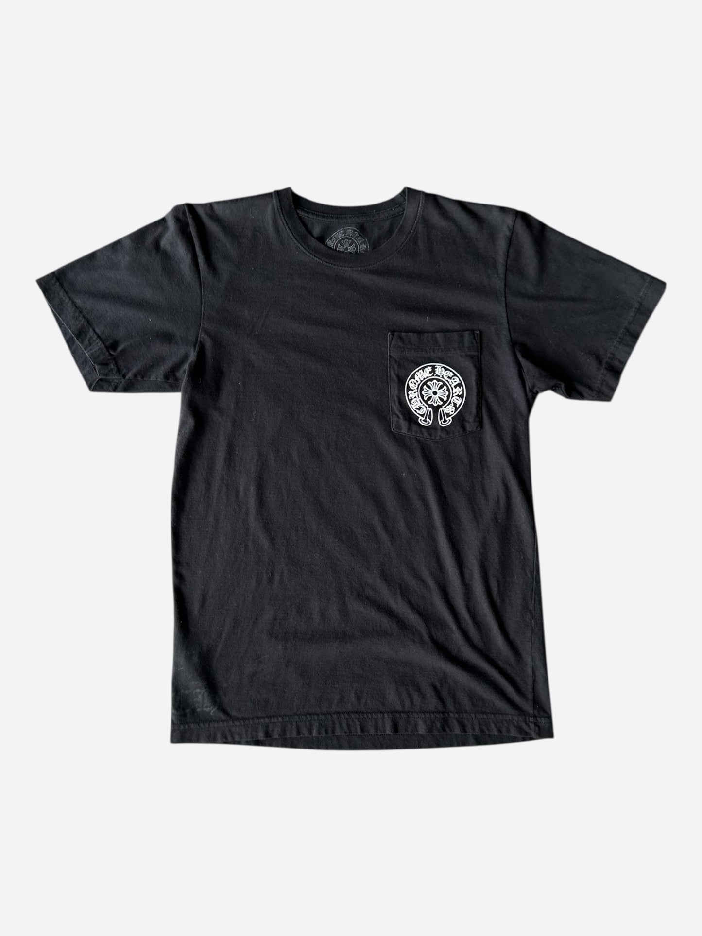 Chrome Hearts Miami Exclusive Black & White Horseshoe Logo T-Shirt