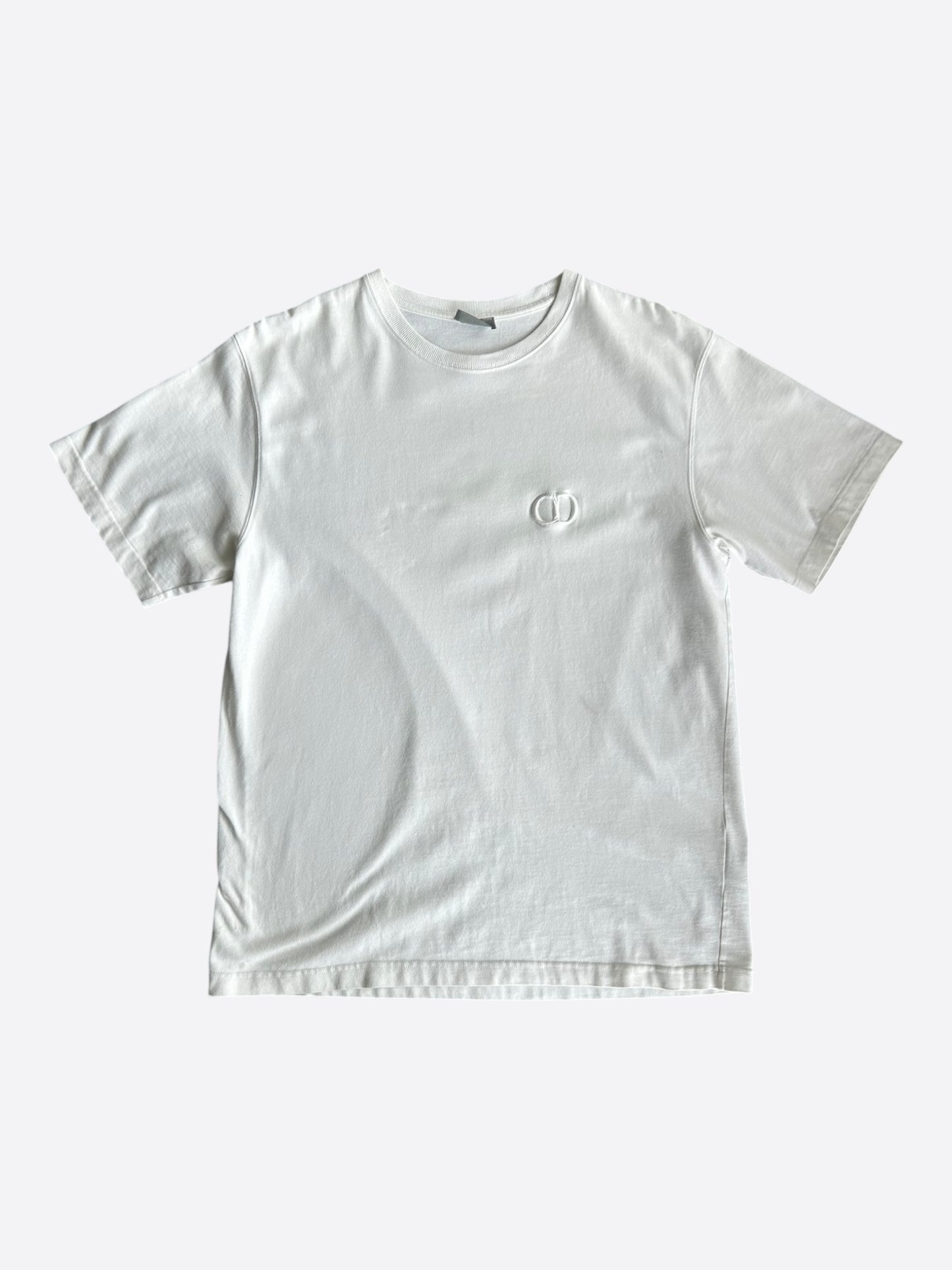 Dior White CD Icon Embroidered T-Shirt