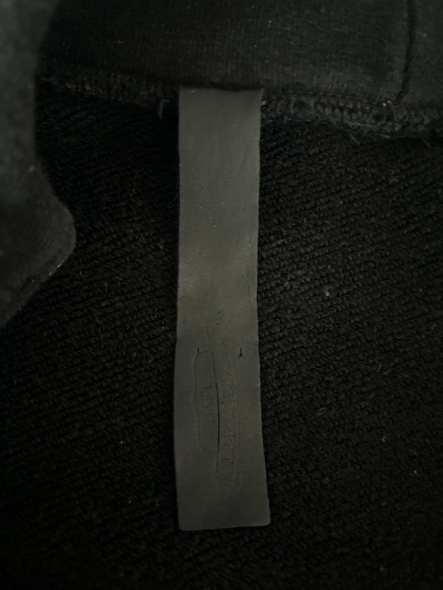 Chrome Hearts Black Leather Cross Patch Zip Up Hoodie