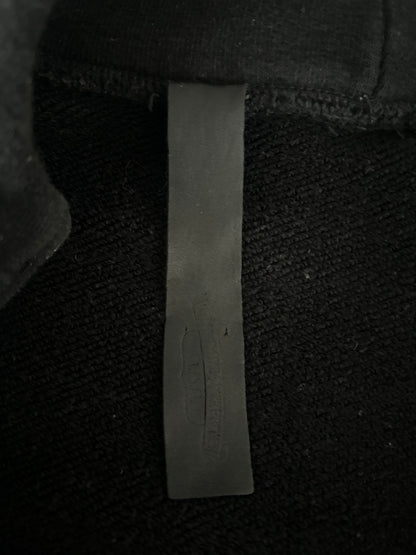Chrome Hearts Black Leather Cross Patch Zip Up Hoodie