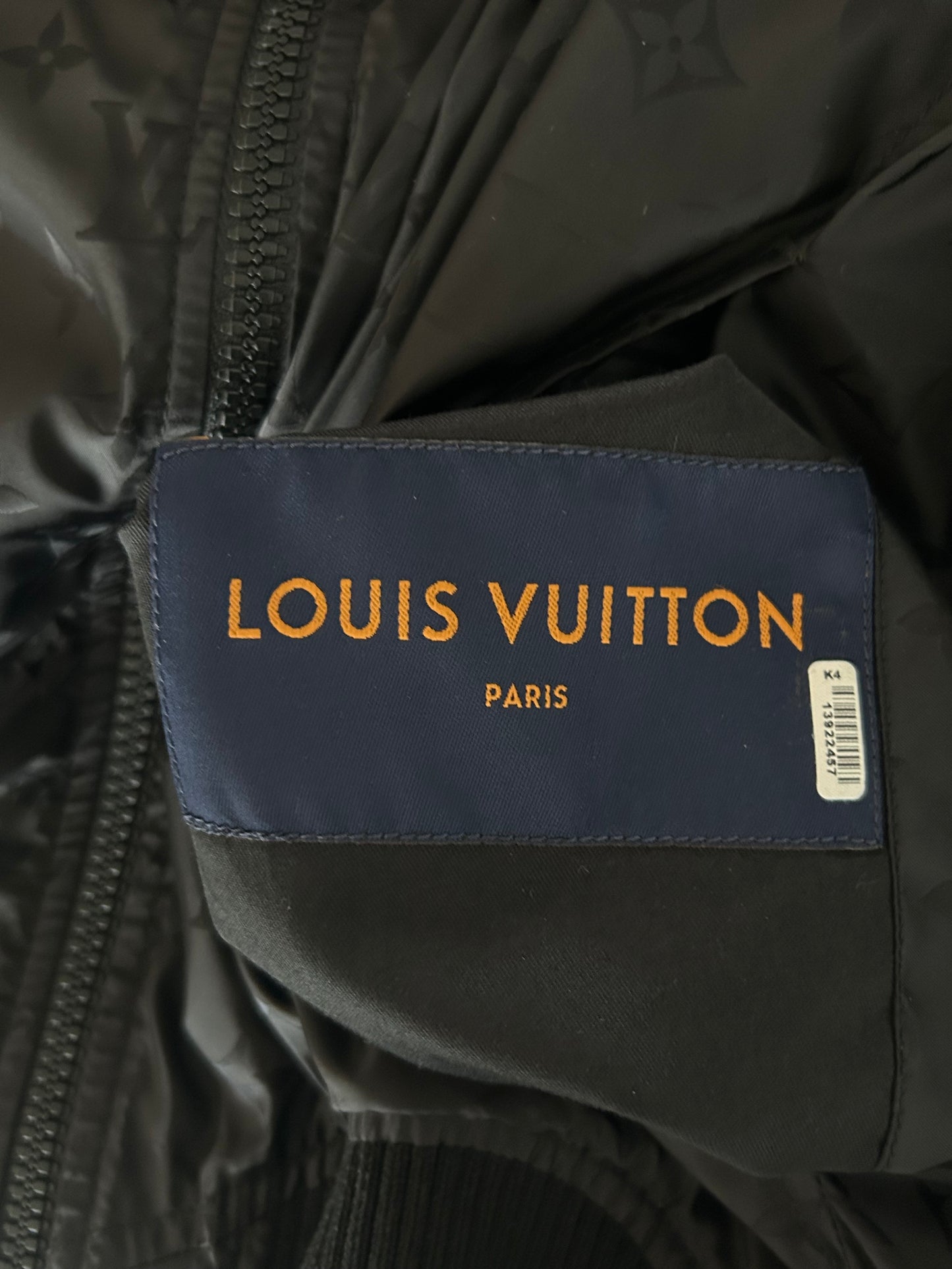 Louis Vuitton Black Monogram Reversible Leather Jacket