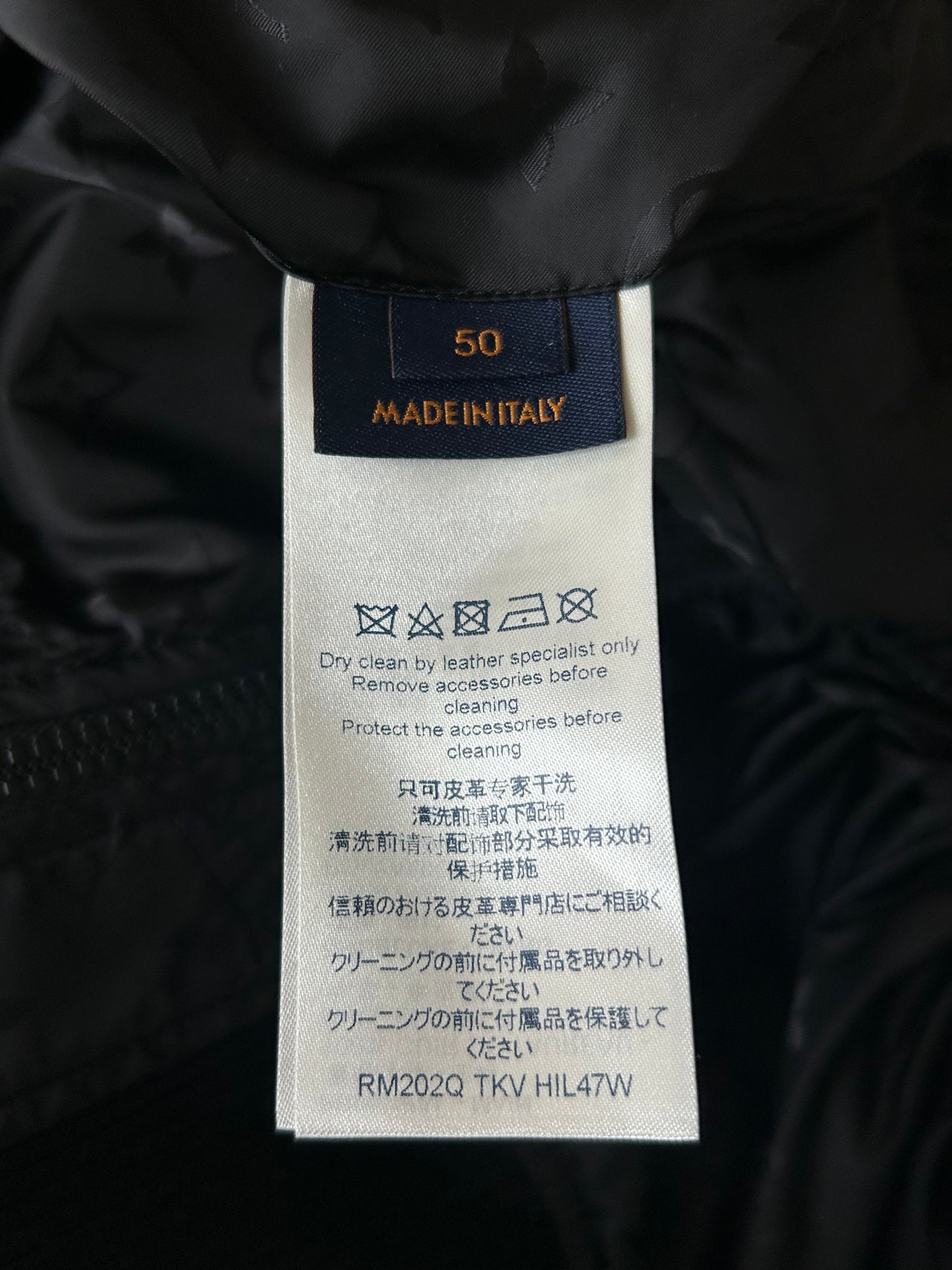 Louis Vuitton Black Monogram Reversible Leather Jacket