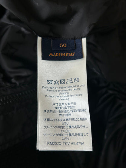 Louis Vuitton Black Monogram Reversible Leather Jacket